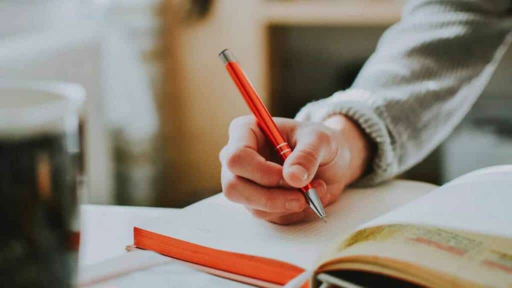 girl writing on a journal