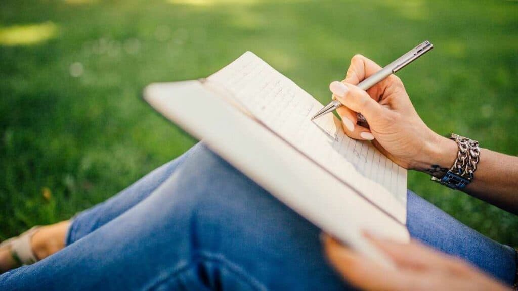 an author working on a book