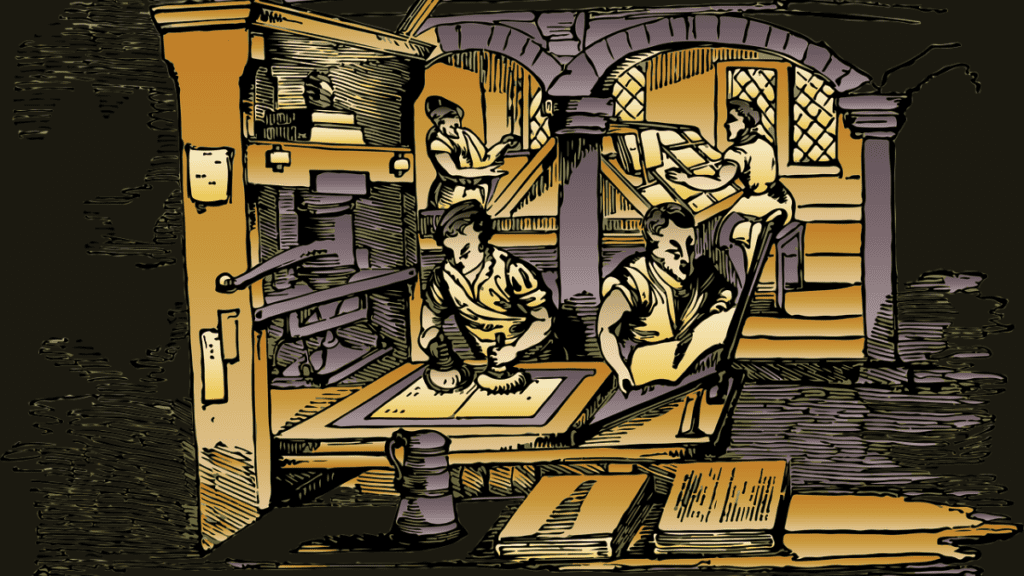 medieval printing press