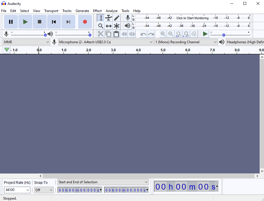 audacity ui