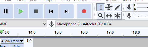 audacity interface buttons