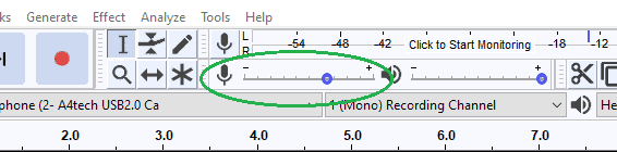 mic gain audacity